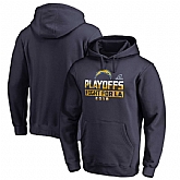 Men's Chargers Navy 2018 NFL Playoffs Fight For LA Pullover Hoodie,baseball caps,new era cap wholesale,wholesale hats